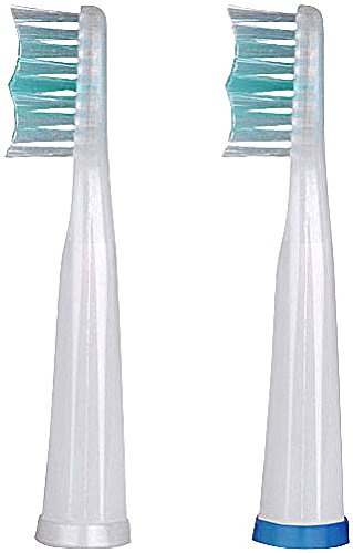 newgen medicals Zubehör zu Akkuzahnbürsten: Wellenförmige Aufsteckbürsten für Slim-Schallzahnbürste SW-31.k (Schallzahnbürste mit Ladestation, Schall-Dentalbürste)