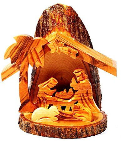Jerusalem Krippe Modell 402 aus Olivenholz aus Bethlehem