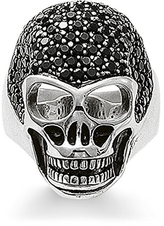 Thomas Sabo Damen-Ring Rebel at heart 925 Silber Zirkonia schwarz Gr. 54 (17.2) - TR1705-051-11-54