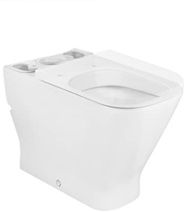 Roca,The Gap,SQUARE - Taza altura confort adosada a pared con salida dual para inodoro de tanque bajo. Incluye codo de evacuación y juego de fijación.,Blanco,365mm x 650mm x 830mm,A34247C00U
