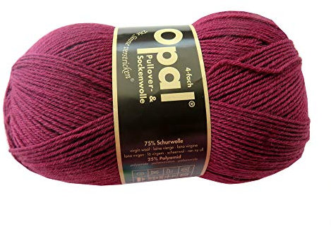 OPAL Uni 4fach Burgund 5196