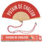Fisura - Original Handheld Folding Fan with message p*tain de chaleur red. Funny wooden fan. Original holding Hand Fans. Birthday Gifts Wedding Party Decoration