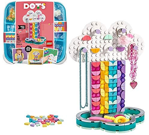 LEGO DOTS le Porte-Bijoux Arc-en-Ciel, Kit de Fabrication de Décoration, Loisir Créatif pour Fille et Garçon à Partir de 6 ans, 213 Pièces, 41905