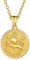 Suplight Gold Leo Coin Necklace Custom Engrave Jewelry Stainless Steel Horoscope Constellation Zodiac Star Sign Charm Necklace for Women Men Birthday