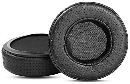Almohadillas de repuesto arrugadas para almohadillas de oreja, fundas de almohada compatibles con auriculares con vibración positiva de House of Marley, color negro