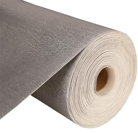 Discount Fabrics Ltd PVC-Stoff, feuerhemmend, wasserdicht, Kunstleder, 140 cm breit, stone, 1/2 Meter