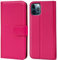 Verco custodia per Apple iPhone 12/12 Pro, Case per Apple iPhone 12/12 Pro Cover PU Pelle Portafoglio Protettiva [6.1], Rosa
