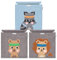 LIFENEY Aufbewahrungsbox mit Deckel im 3er Set Löwe, Bär und Waschbär I Dreierpack Spielzeugbox mit Tiermotiv passend für Würfelregale I Ordnungsbox für das Kinderzimmer I Aufbewahrungskorb Kinder
