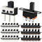 DAOKAI Lot de 20 interrupteurs à glissière verticaux à bouton haut SPDT 3 broches 2 positions 1P2T 5 mm SS12D10 & SS12F15 Montage sur panneau Micro Mini interrupteur à bascule pour jouet/bricolage