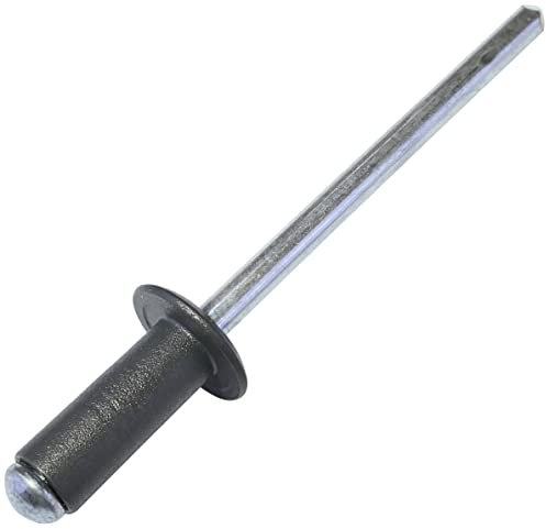 AERZETIX - C57140 - Set mit 50 Blindnieten Ø4x10 mm Farbe anthrazitgrau RAL 7016 - aus stahl/aluminium - pop-niet mit dornbruch