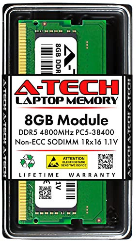 A-Tech 8GB RAM Replacement for Crucial CT8G48C40S5 | DDR5 4800 MHz PC5-38400 1.1V SODIMM 262-Pin Non-ECC Memory Module
