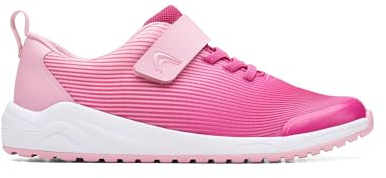 Clarks Aeon Pace Older Textile Trainers in Standard Fit Size 13.5 Pink