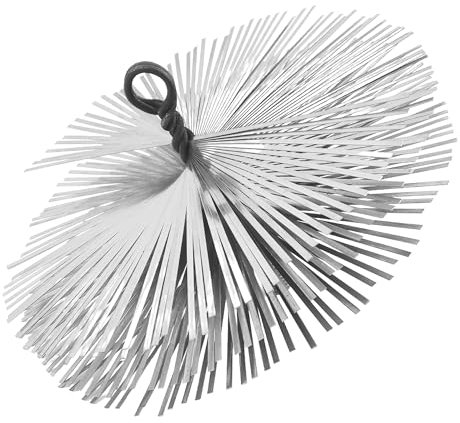 BAUSTER® Schornsteinbesen aus Blech Federstahl 175 mm Flach Kaminbesen Rußbesen Kaminbürste Kaminreiniger Gemauerte Schornstein Kamin Verschiedene Größen Holzofen Zubehör und Kohleherde