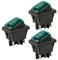 ETOPARS 3 Piezas 12V 20A Interruptor Basculante para Coche Niebla Luces de Luz LED Verde Momentáneo Interruptor Palanca Coche Botón Pulsador Impermeable 6Pin ON Off ON