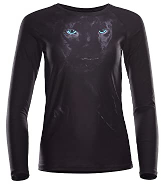 Winshape Damen Functional Light and Soft Long Sleeve Top AET120LS mit magischem Panther-Print, Winshape Ultra Soft Style, Fitness, Freizeit, Yoga/Pilates