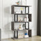 YITAHOME 5-Tier Bookcase, Bookshelves and Shelving Units, Modern Freestanding Multifunctional Decorative Storage Shelving for Bedroom Living Room Home Office, S-Shaped Bookshelf,30X80X145CM (Grey)