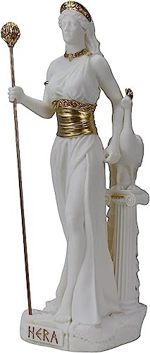 Hera Juno Griechische Römische Göttin Königin der Götter Statue Skulptur Figur Weißgold