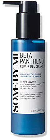 SOME BY MI Beta-Panthenol Gel-Reiniger – 4,05 Unzen, 120 ml – Wiederaufbau der Hautbarriere mit Beta-Sitosterol und Panthenol – Milder täglicher Gesichtsreiniger zur Entfernung von Talg und Mitessern