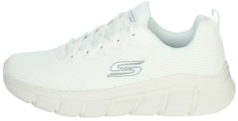 Skechers Herren Bobs B Flex Chill Edge Sneaker, Off White Knit, 41.5 EU