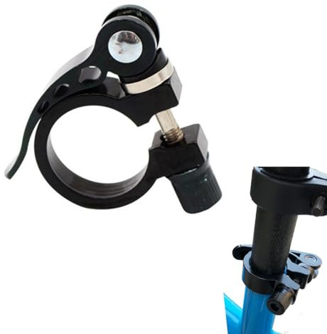 Jiujiutu Fahrradklemme Sattelstütze Verschluss Sattel oder Sattelklemme Fahrrad 28,6 mm Sattelverschluss Schnellspanner Sattelstütze Klemme SO-W111 Schwarz