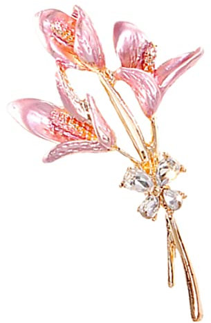 GALPADA Lilie Brosche Blumenstift Kleid Brosche Dekorative Broschennadel Strass-blumen-brosche Anstecknadel Für Rucksäcke Anstecknadel Mit Orchidee Fräulein Legierung Kleidung Mode