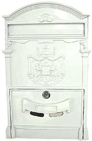 POCHY Exquisit Briefkasten Classic Mailbox Wall Mount Post Box Creative Aluminium Drop Box Metal with Lock Mail Boxes Safe and Secure Parcel Box sicherer