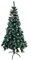 Tradineur - Árbol de Navidad con piñas y Bayas, Pino Artificial Verde con Puntas Blancas, Estructura de plástico y Metal Revestido, Robusto y Duradero, fácil Montaje, 150 cm