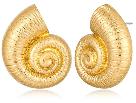 LILIE&WHITE Ohrringe Goldene Ohrhänger für Damen – Elegantes Meeresschnecken-Design – Inspirierte Schmuckstücke mit maritimer Note