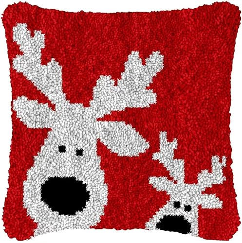 YOOTOM Kit de almohada de gancho de pestillo,Kit de cojines pequeños, kit de fundas para cojines,Lienzo de color preimpreso,43x43cm