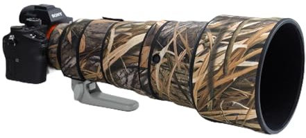 Rolanpro Waterproof Lens Cover for Sony FE 300mm F2.8 GM OSS - Slide Case - Grass Camo - Outdoor/Nature/Wildlife Photography Protection