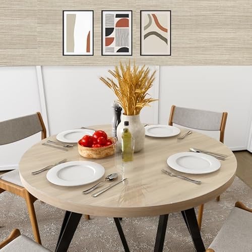 MOM'S HOME transparente Runde Tischfolie mit abgerundeten Kanten, 2 mm dick - erhältlich in verschiedenen Größen oder maßgeschneidert - durchsichtiger Tischschutz aus klarem PVC (Durchmesser 110 cm)