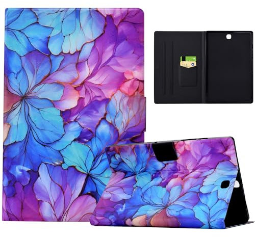Mldjomid Custodia Protettiva per Tablet Samsung Galaxy Tab A 9.7 (SM-T550/SM-T555) Custodia in Pelle PU con Flip Cover Case Magnetica per Tablet Galaxy Tab A 9.7-Petali Blu