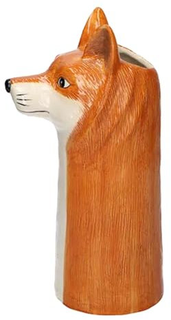 itsisa Deko Vase Fuchs orange H:30 cm aus Keramik - Vasen, Tiervase, Dekoration, Keramikvase, moderner Deko Stil