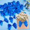 Sinmoe 20 Stück Groß Selbstklebende Satinband 10,5 cm Breite Satinschleifen Schleifen DIY Basteln zum Verpacken von Geschenke Schleifendeko für Geburtstag, Hochzeit, Valentinstag(Blau)