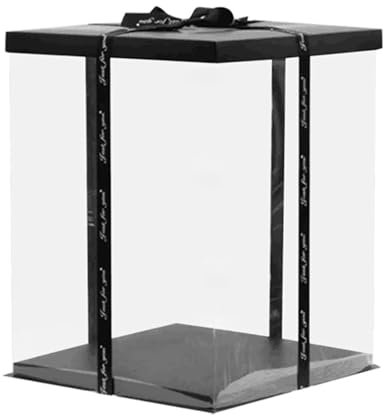 Tortenschachtel Große transparente Kuchenbox, 40 cm, transparente Verpackung, Box for Geburtstag, Party, Hochzeit, Kuchen, Dessert, Geschenk, Dekoration FüR Kekse, Muffin, Torten, Pralinen Verpackung