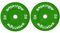 SPORTNOW Set 2 Dischi Pesi 2x10 kg in Gomma, Dischi per Palestra e Casa con Foro da 5 cm per Manubri e Bilancieri, Verde
