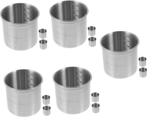 BESTOYARD 15piezas Tazas Medidoras De Acero Inoxidable De Medidas Claras y Precisas Para Cocinar y Hornear Para Cocina y Repostería