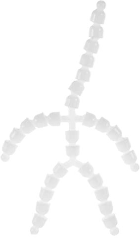 DOITOOL Gelenkskelett Einer Puppe Marionette Puppen beweglich gemeinsam Knochen Skelettpuppe Lebensecht Figurenskelett Plastikskelett für DIY-Spielzeugrahmen Weiß