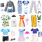 28 Stück Puppen Kleidung und Zubehör , Enthält 5 Sportsets, 2 Freizeit-Sets, 1 Fußball-Set, 10 Schuhe, 8 Accessoires Zufälliger Stil für 11.5 Zoll Mädchen Puppen