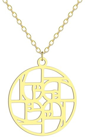 OAUWKEIY Anhänger Halskette Fibonacci Spiral Halskette Fibonacci Spiral Anhänger Halskette Weihnachten Geschenk Math Geschenk Anhänger Halskette Schmuck
