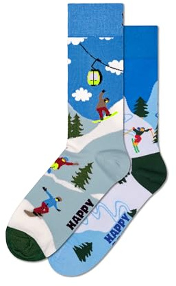 HAPPY SOCKS 2-Pack Snowboard & Slalom Socks