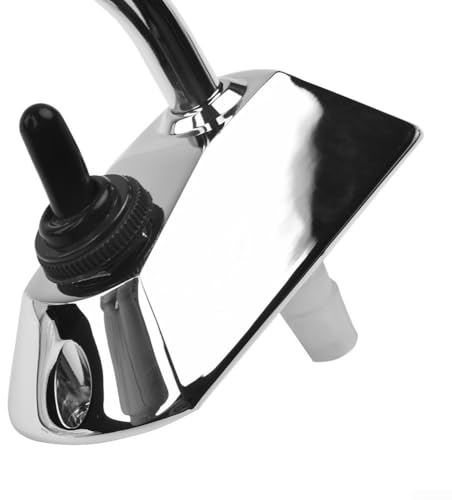 Robinet d'eau électrique 12 V avec interrupteur pour bateau et caravane, base en alliage de zinc, bec pivotant en acier inoxydable avec rotation complète, convient pour les camping-cars
