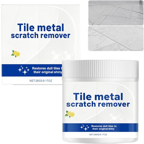 Kratzerentferner für Fliesen und Metall, Poliermittel für Küchen, Quarz, Marmor- Granitböden, Arbeitsplatten und Spülen, entfernt Flecken und Kratzer, Steinbodenreiniger und Renovierungsmittel (1PCS)