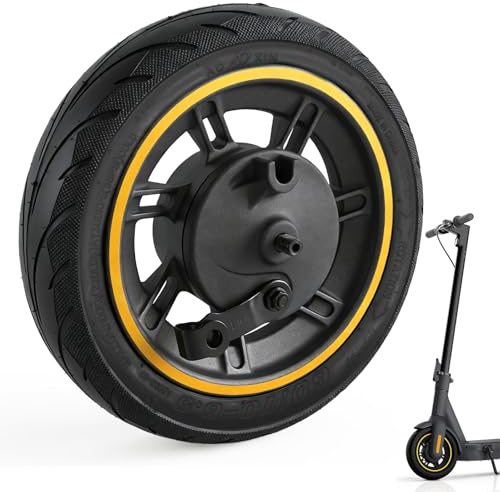 Elektroroller Vorderrad Für Ninebot Max G30, 60/70-6.5 Vakuumreifen Mit Trommelbremse, 10 Zoll Scooter Reifen, Vormontiertes Ersatzrad Zubehör Mit Aluminiumrahmen Und Verschleißfestem Gummireifen