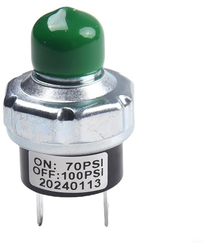 TDCuizent Druckschalter für Luftkompressoren, 70–100 PSI oder 90–120 PSI 1/4 Zoll NPT-Gewinde, Aluminiumlegierung, Steuerschalter für 12 V oder 24 V DC-Kompressoren, automatische