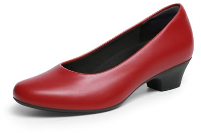 DREAM PAIRS Women's Chunky Heels Comfort Work Pumps | Closed Toe Comfortable Slip On Block Heels Office Wedding Formal Casual Dress Shoes