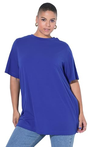 Studio Untold Damen große Größen Übergrößen Plus Size Longshirt, Langer Classic Shape, Halbarm blau 50+ 794475746-50+
