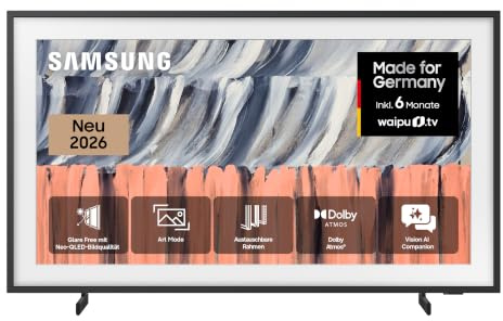 Samsung The Frame LS03H 4K 43 Zoll (108 cm), UHD Fernseher, Art Mode mit wechselnen Kunstwerken, wandbündiges Built-in Design, Antireflexion mit Glare Free, QLED-Bildqualität, Dolby Atmos, Smart AI TV