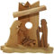 Junker Verlag Olivenholz Krippe - Holz Weihnachtskrippe aus Olivenholz 6,5cm - handgefertigt in Bethlehem
