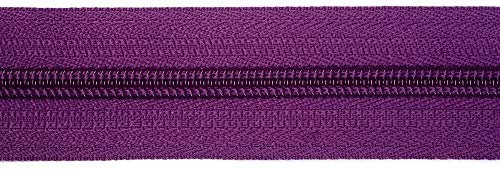 Jajasio Endlosreißverschluss mit Zipper 5mm (Autolock), 5 Meter, Reißverschluss endlos Auswahl aus 40 Farben/Farbe: 67 – lila